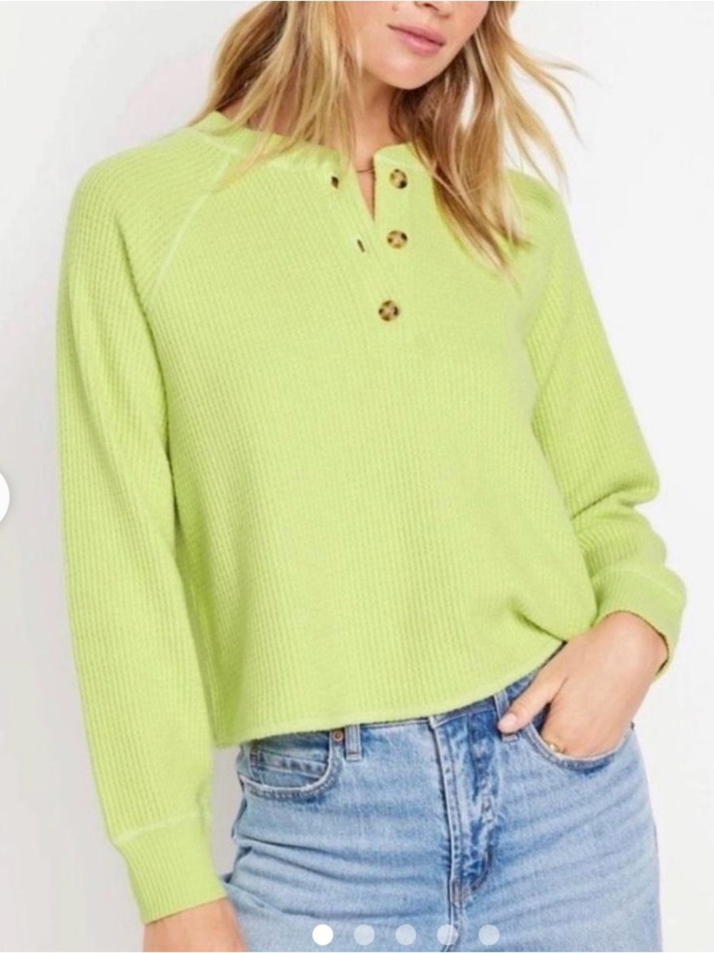 Lime Green Henley Top